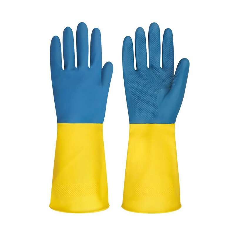 Industrial Rubber Gloves Manufacturer - Waterproof Acid Alkali Resistant Reusable Neoprene Natural Anti-skid Durable