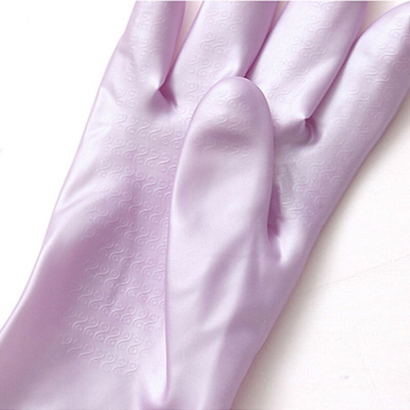 PVC Flocking Gloves Manufacturer - Reusable Durable Lightweight Soft Medium Waterproof Oil-Resistant for Home Cleaning