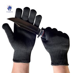 Anti-cutting Gloves Manufacturer - Level 5 Thick Polyester Steel Wire Material Anti-cut Anti-edge Anti-glass Slag