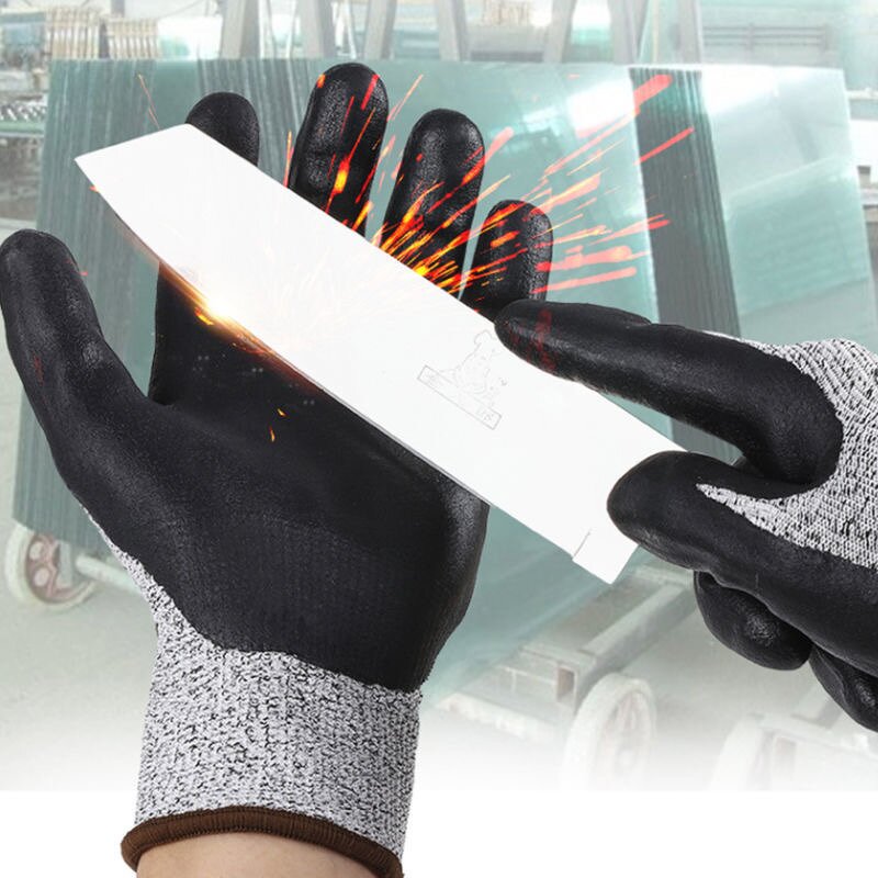 Anti-Cut Gloves Manufacturer - Level 5 HPPE Nitrile Comfortable Medium Thickness Reusable Knit for Cleanroom