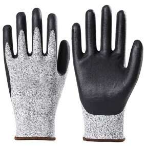 Anti-Cut Gloves Manufacturer - Level 5 HPPE Nitrile Comfortable Medium Thickness Reusable Knit for Cleanroom