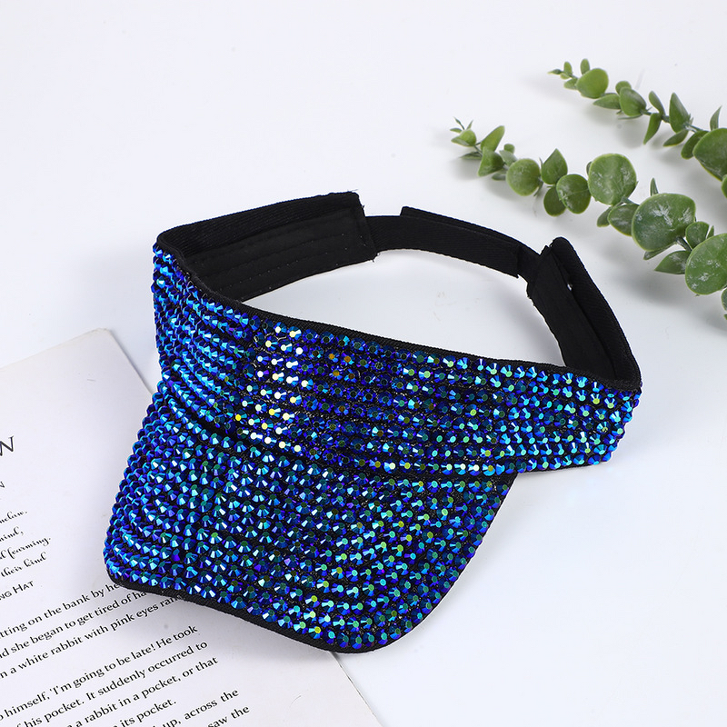 Top Hat Manufacturer - Fashion Summer with Diamond Rhinestone Trendy Brand Versatile Dot Topless Casual Scene