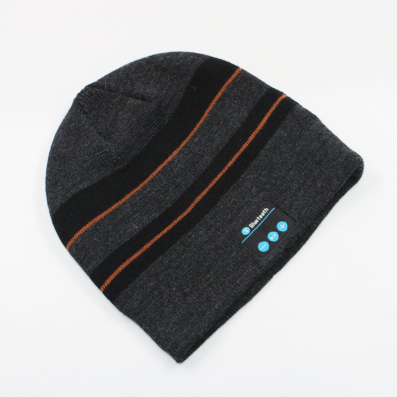 Knitted Hat Manufacturer - Fashionable Adult Winter with Bluetooth Music Stereo Headphone Cap Custom Plaid Warm Music