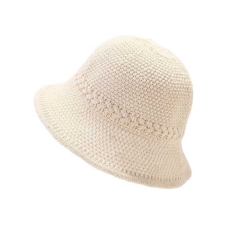 Sun Hat Manufacturer - High Quality Summer Knit Solid Color Hollow Fisherman Cartoon Pattern for Outdoor Activities