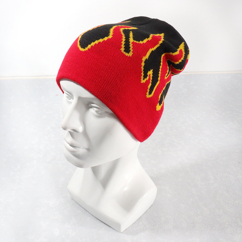 Knitted Hat Manufacturer - European American Trendy Unisex 3D Embroidery New Flame Bottom Multi-Color for Winter