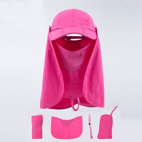 Baseball Cap Manufacturer - Hot Selling Outdoor Full Face Solid Color Cotton Sunscreen with Custom Logo Puff Printing