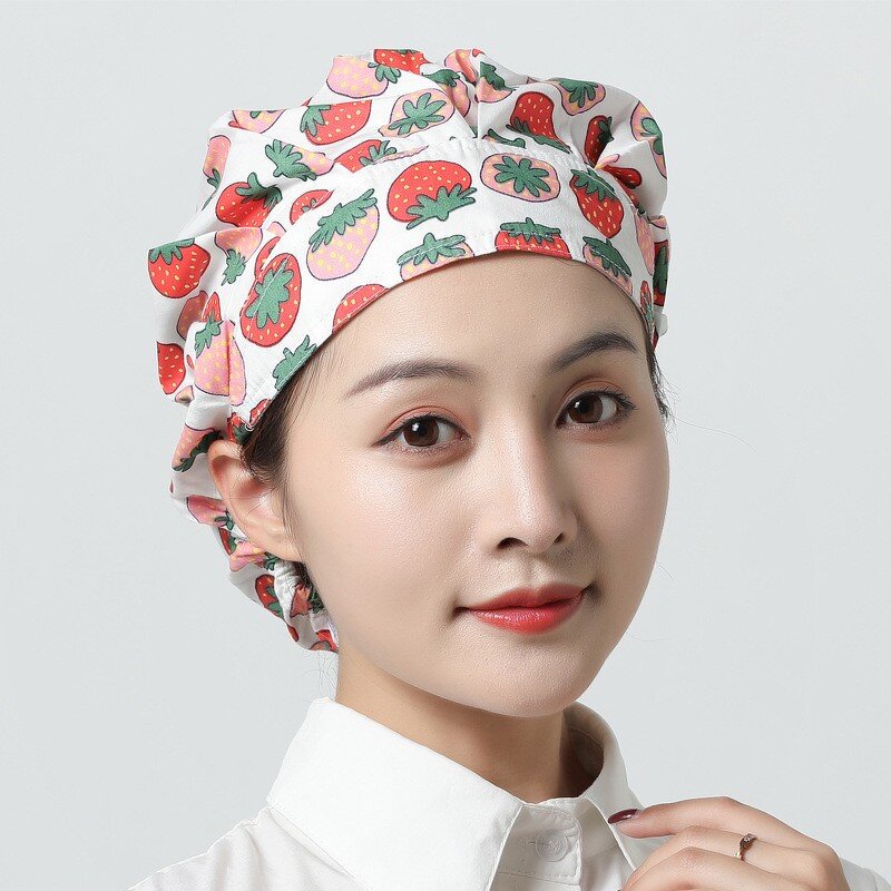 Women's Chef Hat Manufacturer - Catering Cafeteria Work Hat Oil Fume & Dust-Proof Hood for Kitchen & Work