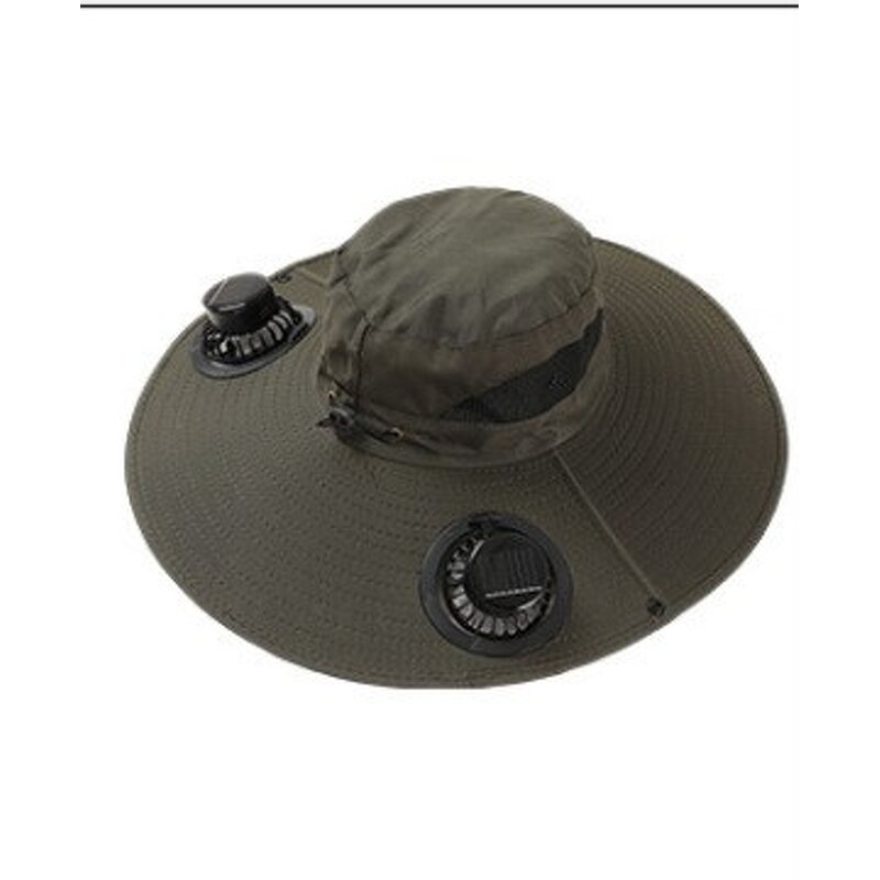Fisherman Hat Manufacturer - High Wind Power Sun Protection Solar Hat Fan with Long Endurance Durable Quick Drying
