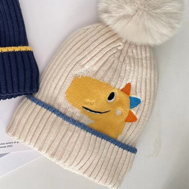 Baby Knitted Caps Manufacturer - 2025 Winter Wool Cartoon Custom Cotton Ear Caps for Newborns Digital Printed for Children