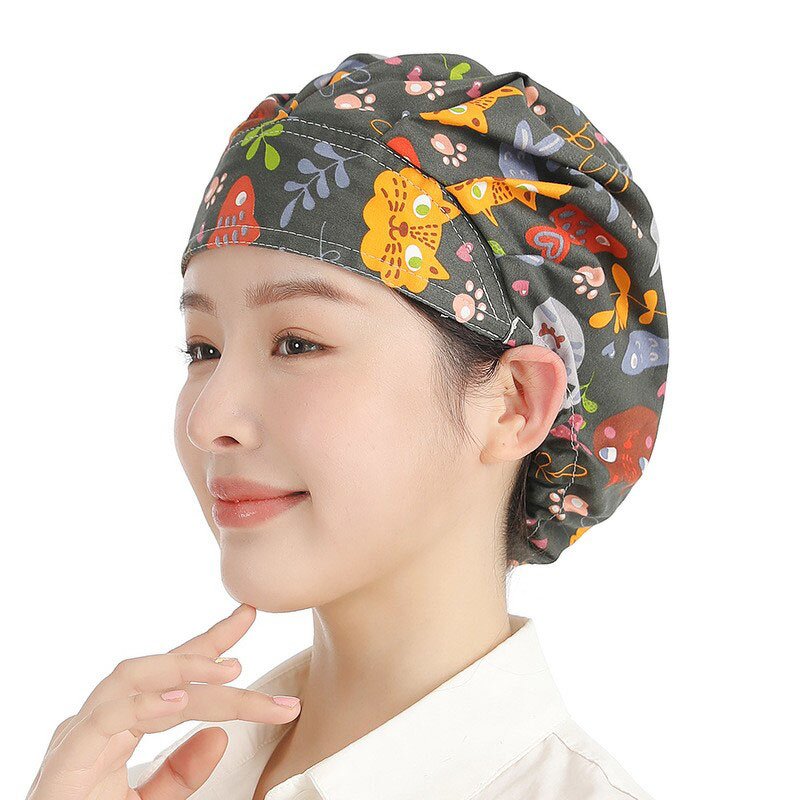 Women's Chef Hat Manufacturer - Catering Cafeteria Work Hat Oil Fume & Dust-Proof Hood for Casual Scene