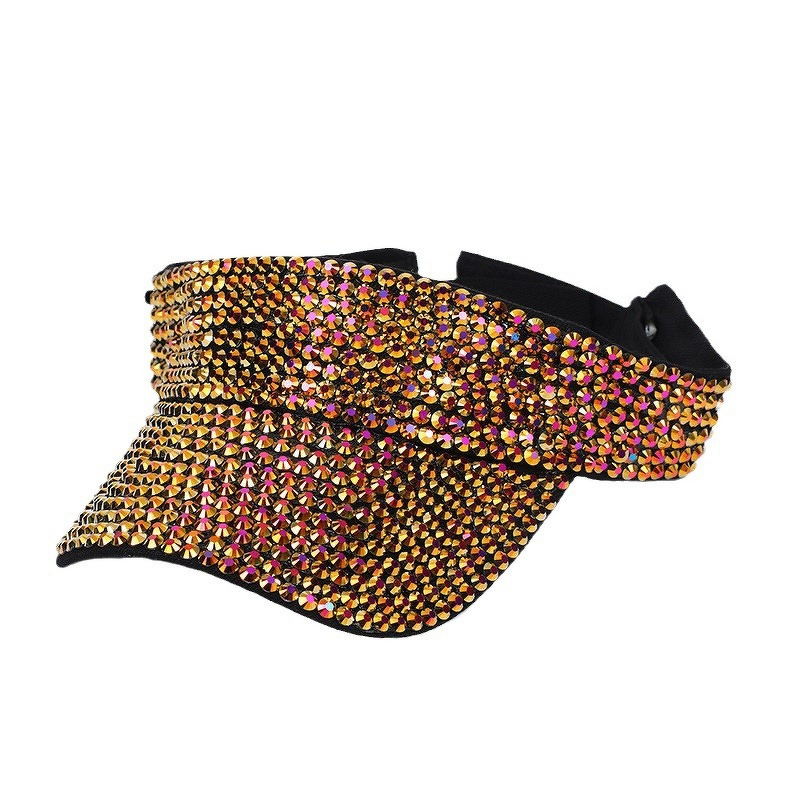 Top Hat Manufacturer - Fashion Summer with Diamond Rhinestone Trendy Brand Versatile Dot Topless Casual Scene