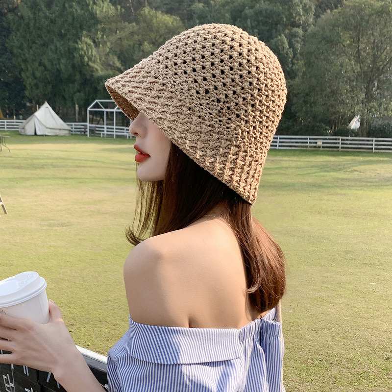 Sun Hat Manufacturer - Women's Summer Korean Style Breathable Mesh Versatile Cut Fisherman Hat Thin Sunshade for Kids