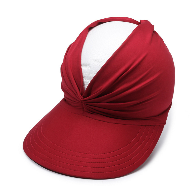 Women's Sun Hat Manufacturer - Spring Summer Outdoor Sports Beach Cycling Visor with Empty Top Nylon Polyester