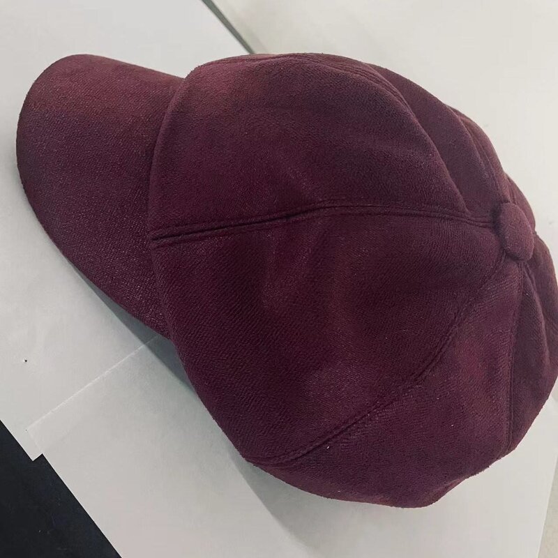 Octagonal Hat Manufacturer - Solid Color New Versatile Korean Version Spring and Autumn Trendy Women's Casual Beret