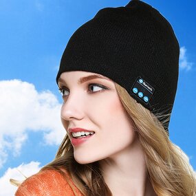 Knitted Hat Manufacturer - Fashionable Adult Winter Bluetooth Music Stereo Headphone Cap Autumn Winter Warm Music Custom