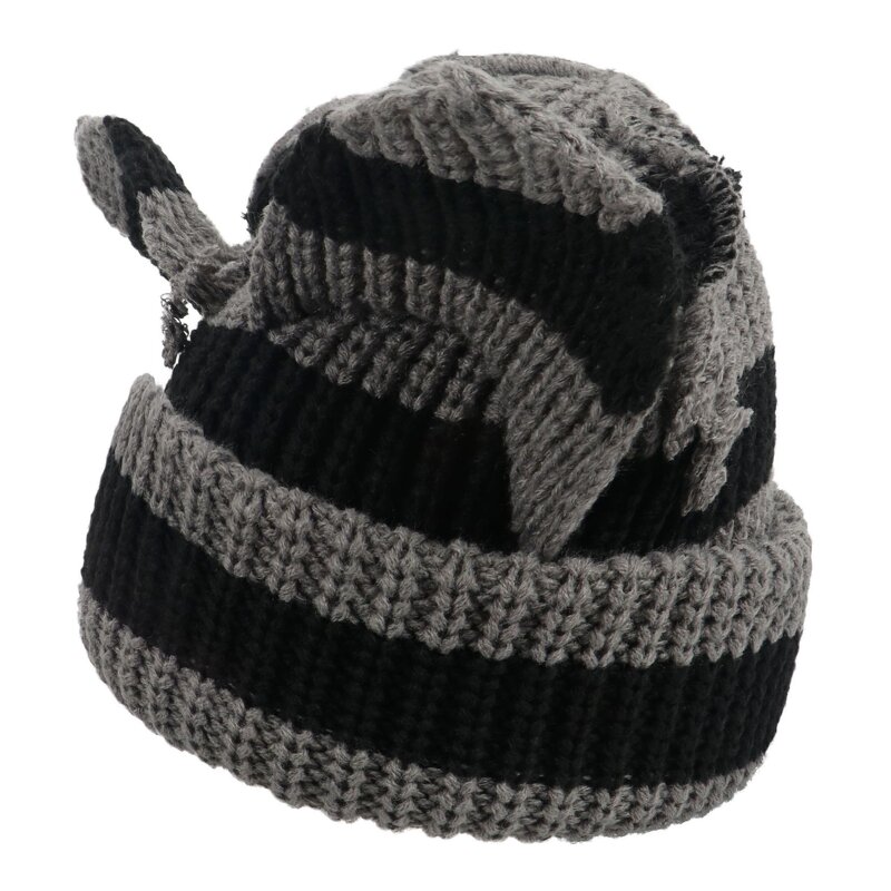 Knitted Hat Manufacturer - Fashion Adult Women's Devil Ear Thickened Full Acrylic Hot Selling Export Digital Printing