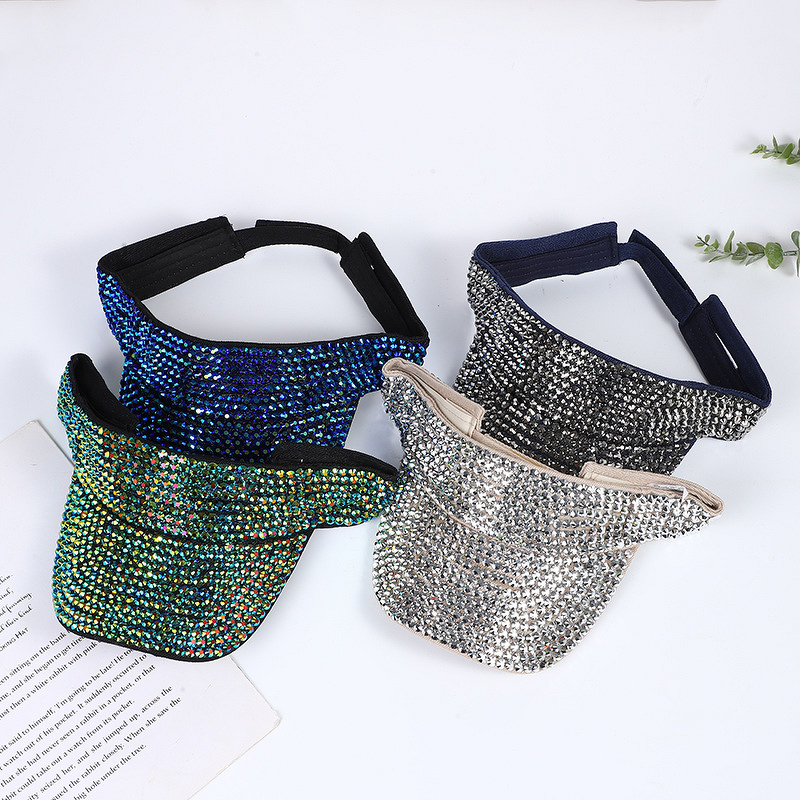 Top Hat Manufacturer - Fashion Summer with Diamond Rhinestone Trendy Brand Versatile Dot Topless Casual Scene