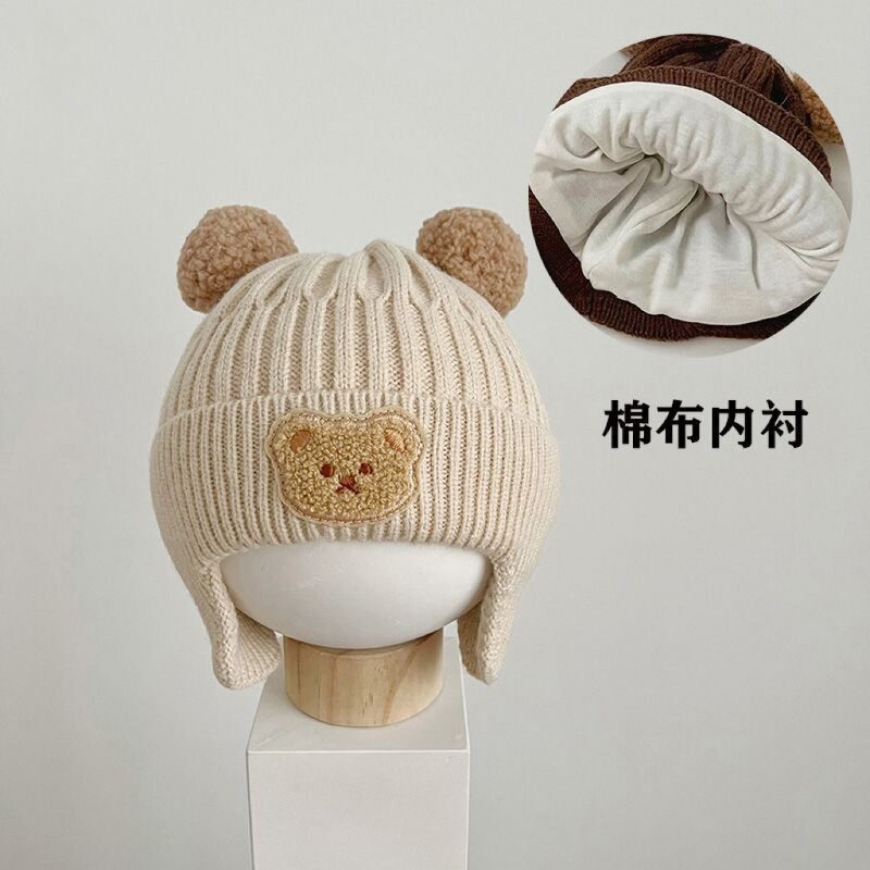 Baby Knitted Caps Manufacturer - 2025 Winter Wool Cartoon Custom Cotton Ear Caps for Newborns Digital Printed for Children