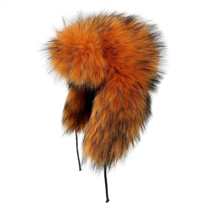 Faux Fur Hat Manufacturer - Unisex Waterproof Winter Outdoor Warm with Earmuffs Russian Warm Plush Trapper for Men Women