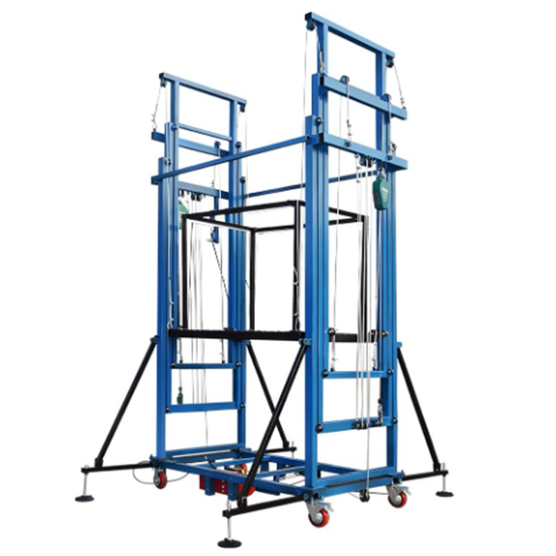 Electric Scaffolding Lift Manufacturer - 2-13m Portable Wire Rope Lifting Mobile for Construction
