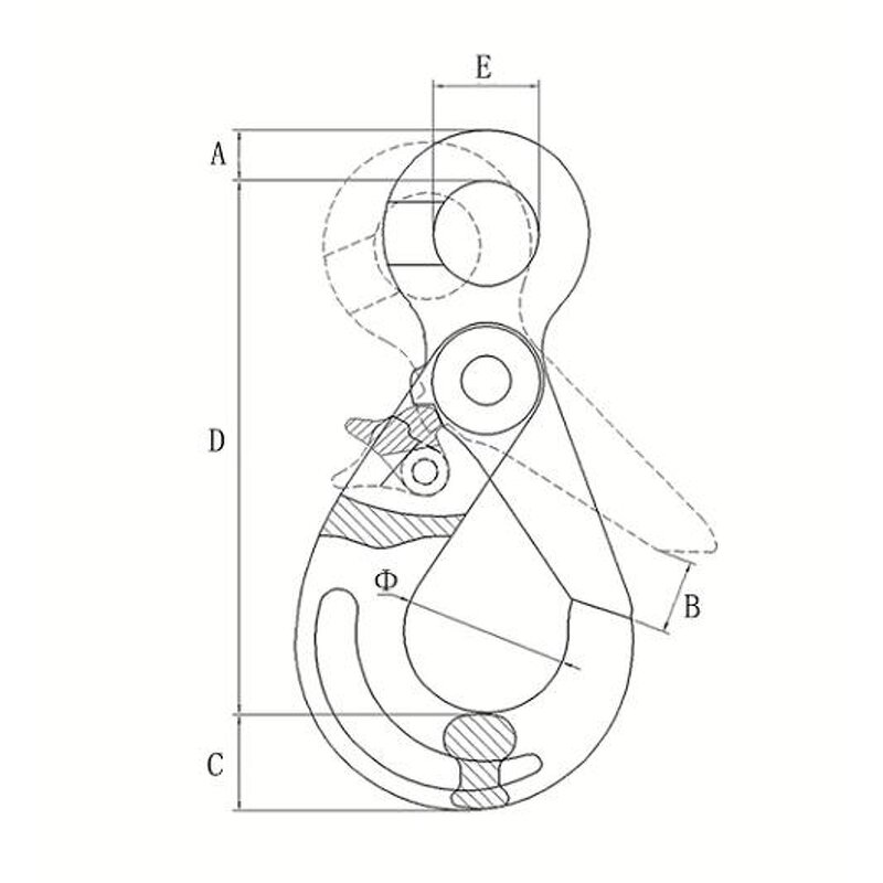 Eye Hook Manufacturer - Hot Selling Alloy Steel G80 European Type Lifting Rigging Safety Self-locking for Workshop