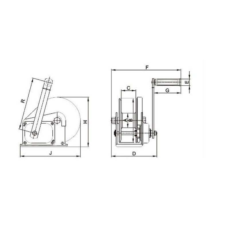 Manual Winch Manufacturer - 2600lbs Hand Crank Cable for Dragging Boat