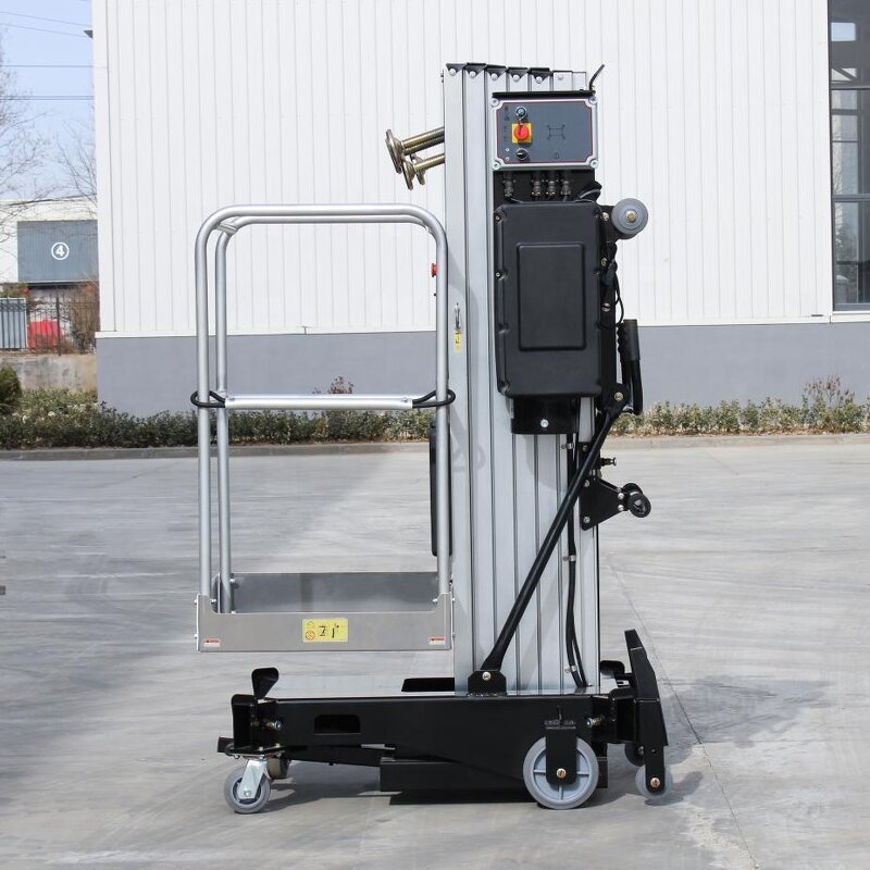 Aluminum Alloy Lift Manufacturer - CE Certified 5-12 Meters Single Mast One-Man Aerial Mobile Vertical