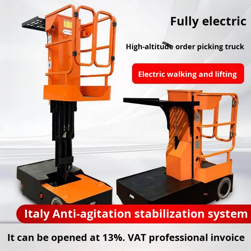 Order Picker Manufacturer - 3m/4m Portable Electric Self Propelled Vertical Lift for Warehouse Shelves