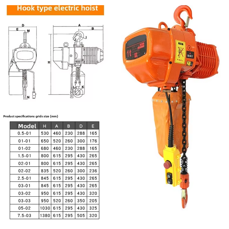 Electric Chain Hoist Manufacturer - 2 Tons Durable Corrosion Resistant Trolley 380V for Construction