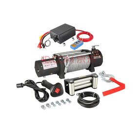 Electric Winch Manufacturer - Mini Automatic Brake Permanent Magnet Motor 12v/24v 12000lbs for 4x4 Off-road