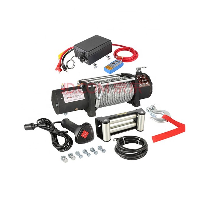 Electric Winch Manufacturer - Mini Automatic Brake Permanent Magnet Motor 12v/24v 12000lbs for 4x4 Off-road