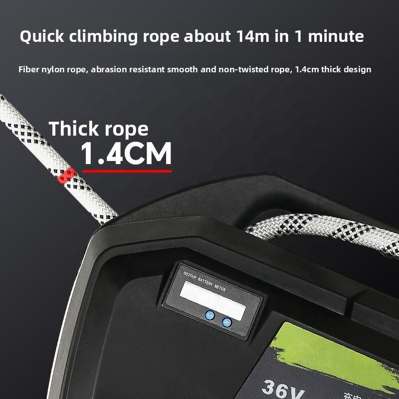 Rope Climbing Machine Manufacturer - Electric Rechargeable Remote Control High-Altitude Work Lithium Battery Hoist