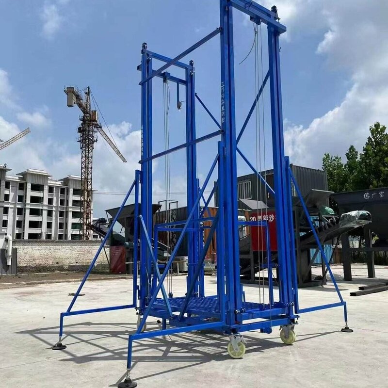 Electric Scaffold Lift Manufacturer - 120v Automatic Foldable Mobile Wire Rope Lifting Platform for Construction Restaurant