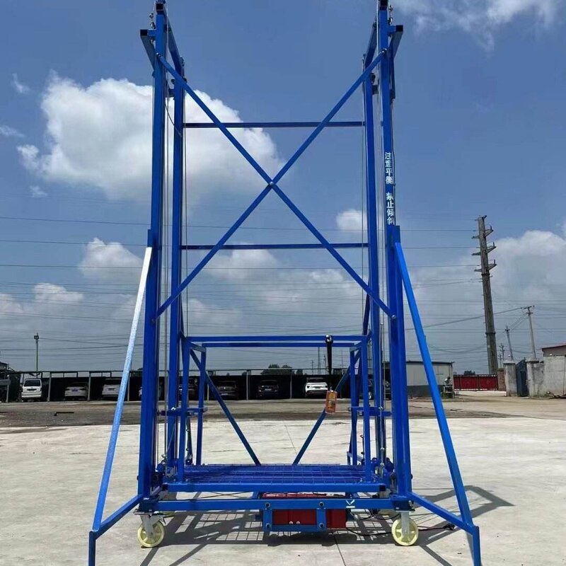 Electric Scaffolding Lift Manufacturer - Hot Sale 500kg 2m-10m Foldable with Steel Chain for Wall Paint Hotels