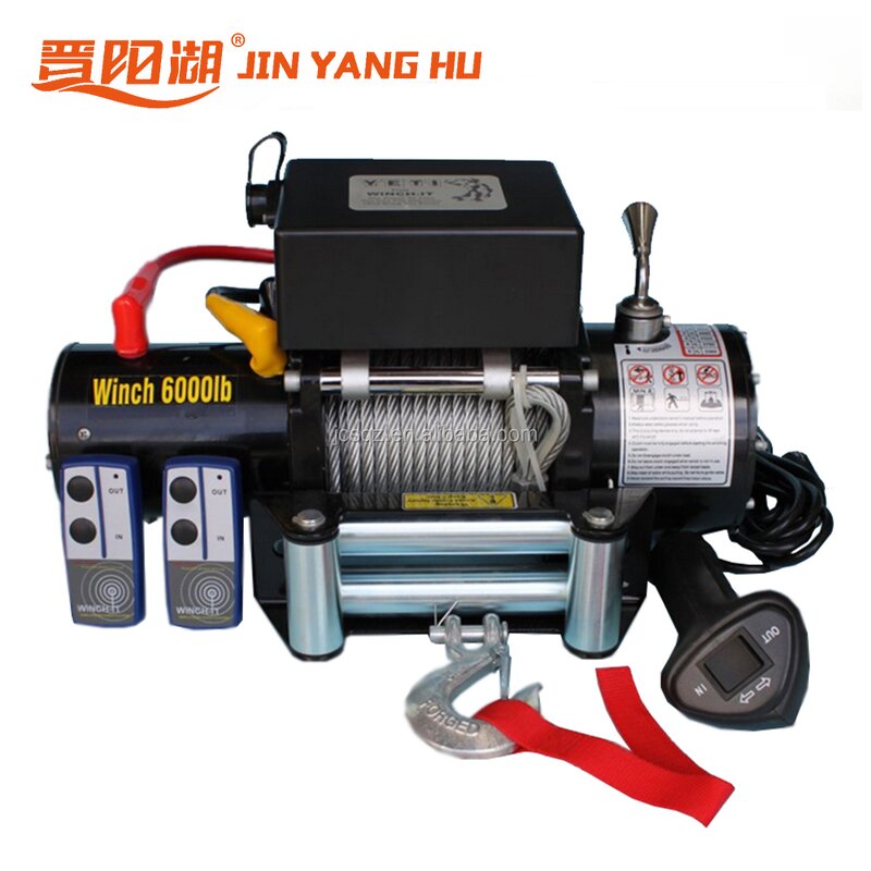 Electric Winch Manufacturer - Mini Automatic Brake Permanent Magnet Motor 12v/24v 12000lbs for 4x4 Off-road