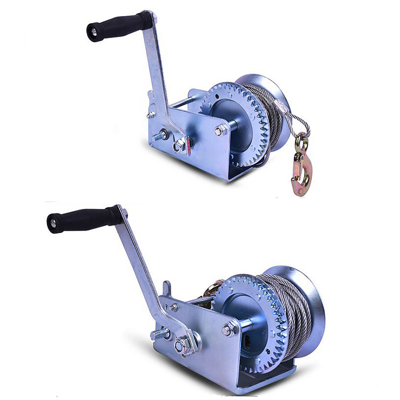 Manual Winch Manufacturer - Portable 1200lbs Mini Hand Brake for Crane Light Tower