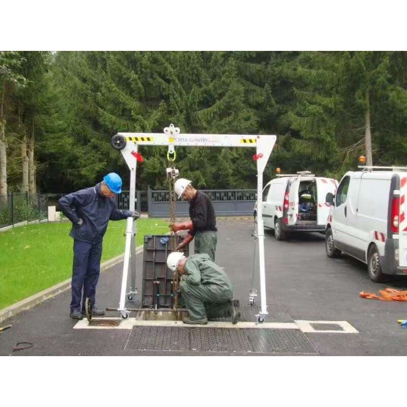 Portable Gantry Crane Manufacturer - Mini 1 Ton Electric Wire Rope Hoist Adjustable Height Span