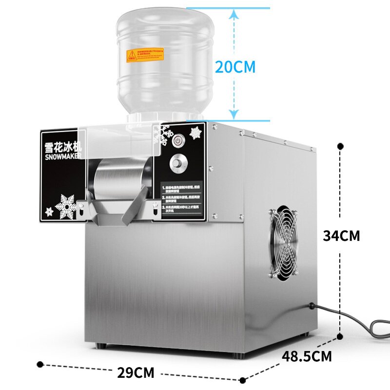 Snowflake Ice Machine Manufacturer - Korean Small Snow Continuous Cooled Milk Mango Bingsu Shaver Smoothie Crusher 60KG/24h