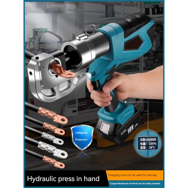 Hydraulic Pliers Manufacturer - Lithium Electric 18V Rechargeable Portable Copper Aluminum Terminal Nose Cable Crimping Tool