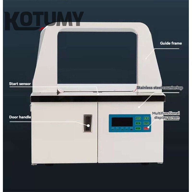 OPP Tape Bundling Machine Manufacturer - 220V Automatic Supermarket Vegetable Baler Banknote Packer Tying Strapping