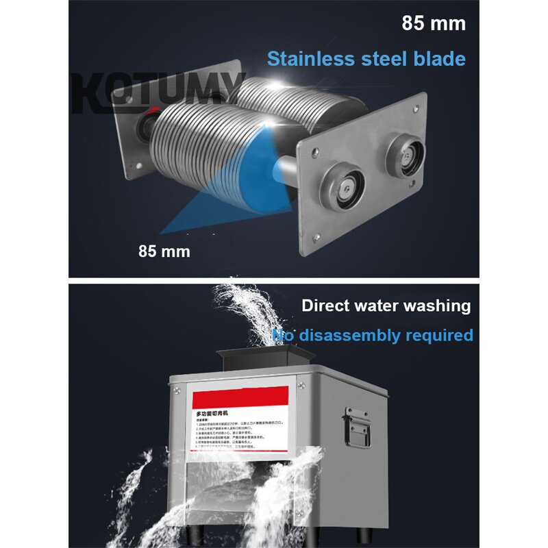 Electric Meat Cutting Manufacturer - 220V Stainless Steel for Cut Meat Slices Shredded Meat Multifunctional Food Chopper Chipper