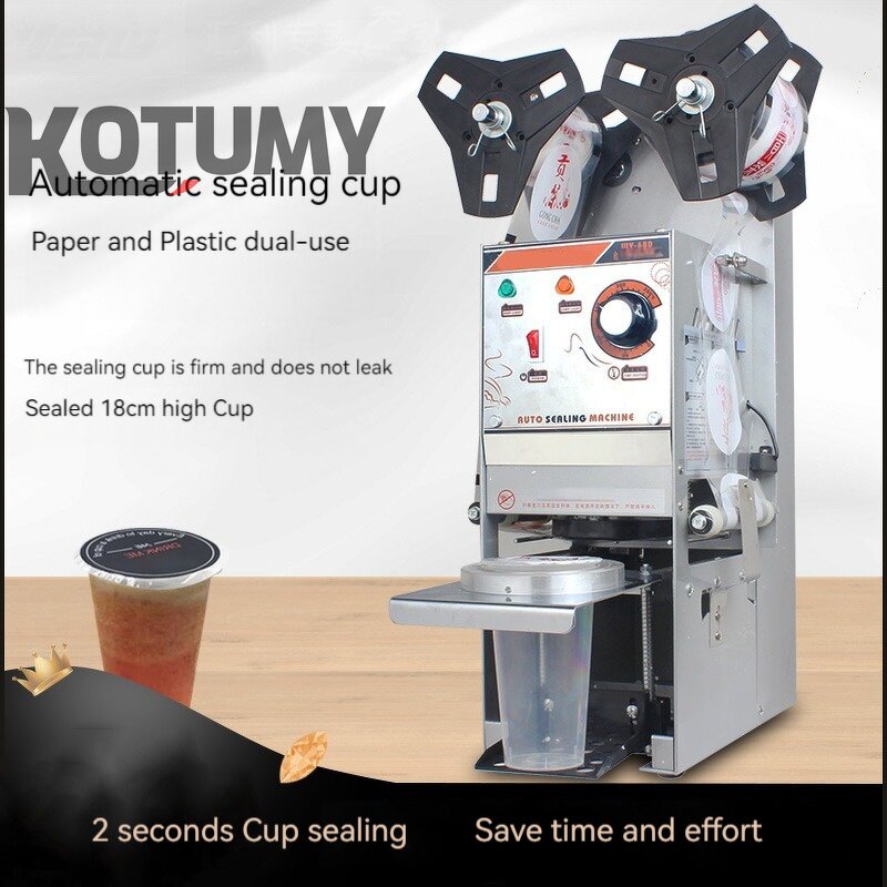 Cup Sealing Machine Manufacturer - 220V Commercial Full Automatic Bubble Tea for 90/95mm PP PE PC Milk Tea Cup Sealer
