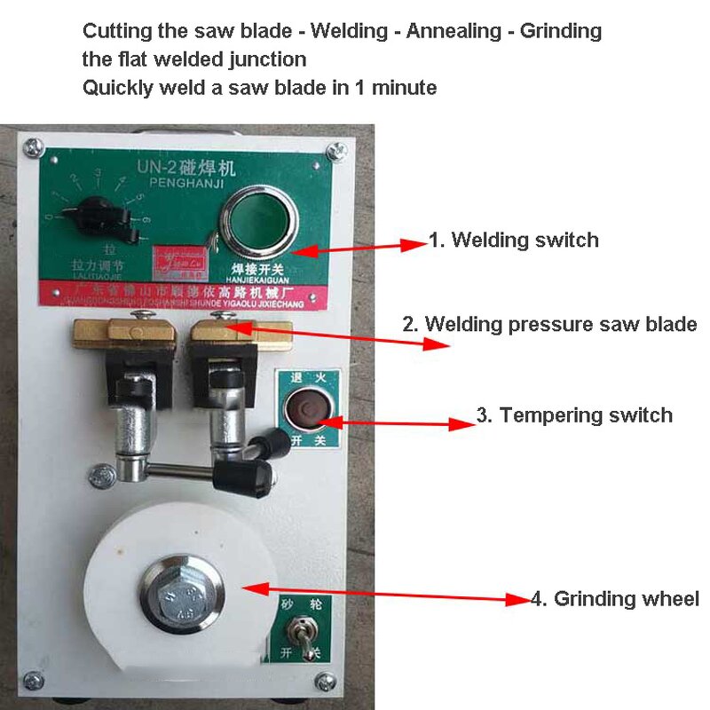 Collision Welding Machine Manufacturer - 220V Mini Butt Welders With Tempering for Band Saw Blade Metal Strip UN-2 2000W Metal Steel Strip