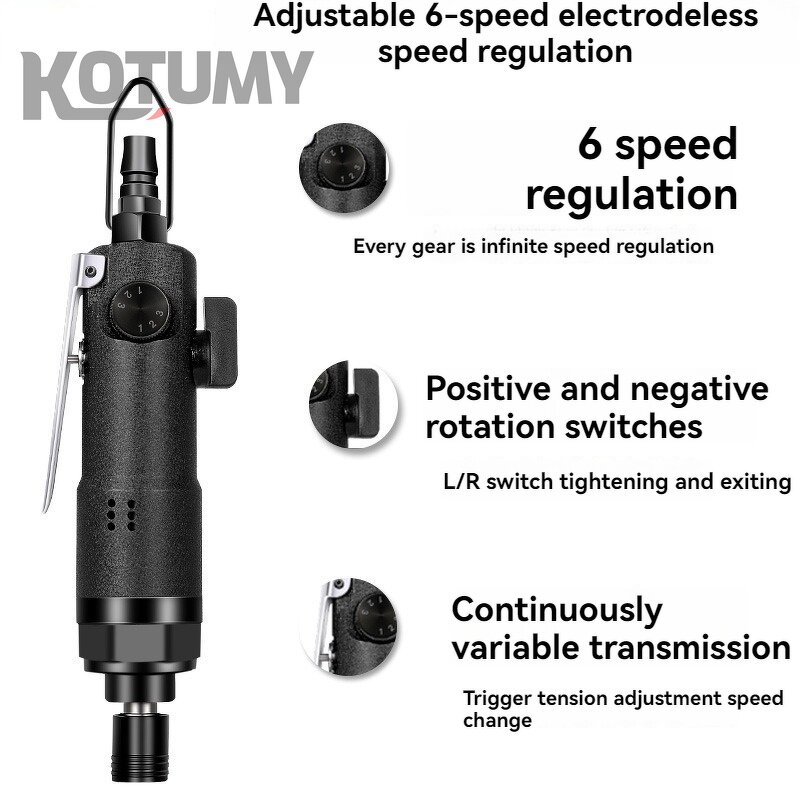 Pneumatic Screwdriver Manufacturer - Grade 5H Straight Handle New Condition Core Motor Component Home Use Electrical Machine Tool Equipment