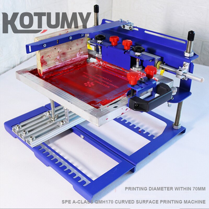 Curved Screen Printing Machine Manufacturer - Manual Suitable for Cylindrical and Conical Plastic Glass Metal Screen Printing Station