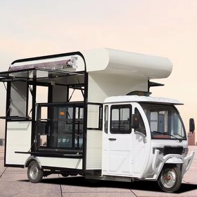 Electric Three-Wheeled Dining Car Manufacturer - Multi-Functional Mobile Food Truck Fast Food Ice Cream Fruits