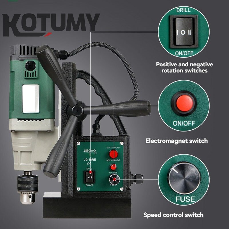 Magnetic Drill Manufacturer - Multifunctional Electric Mag Drill Machine Press Boring Diameter Power Drill for Engineering Steel Structure