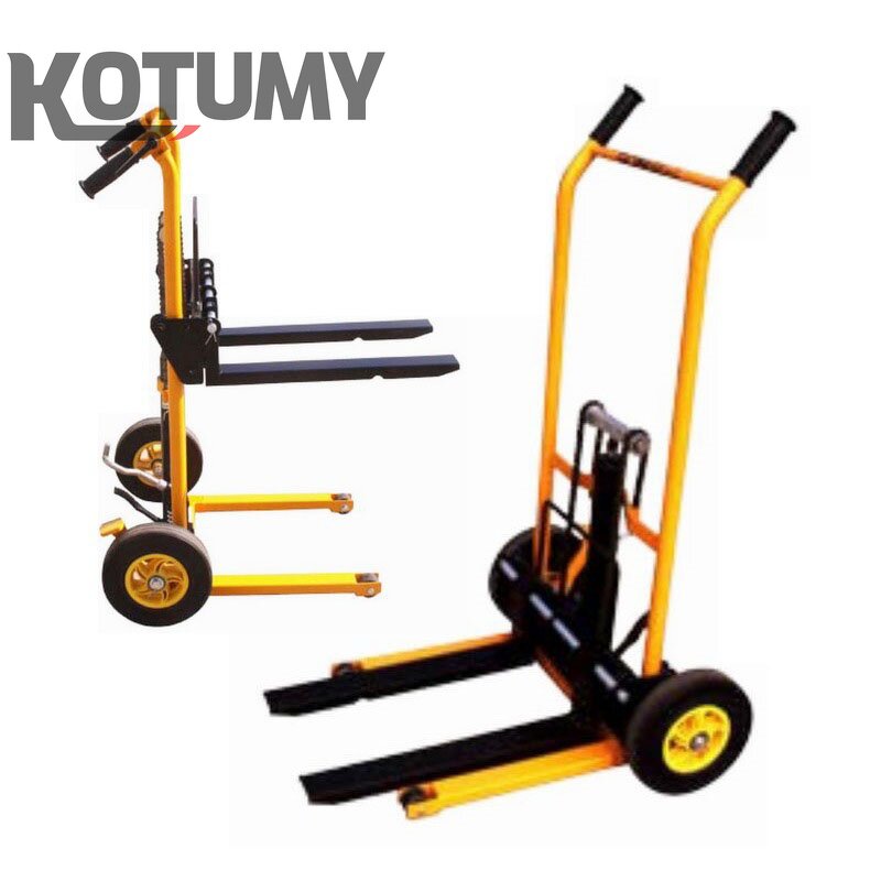 Lift Forklift Manufacturer - Manual Light Small Handling Portable Lift Truck Hand-Cranked Stacker 57/58/69 Folding Handle Universal Wheel