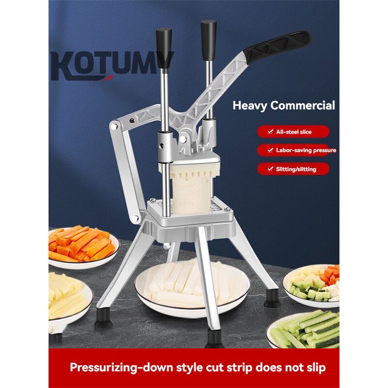 Vegetable Fruit Dicer Manufacturer - 7mm 10mm 14mm Blade Home Potato Tomato Food Slicer Chopper Manual Cutting Machine