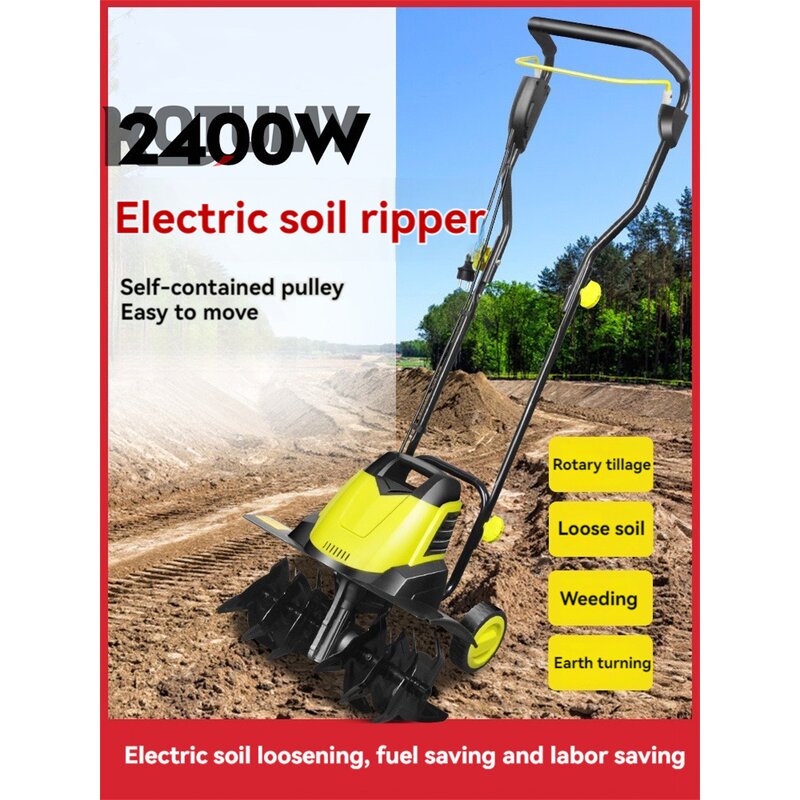 Electric Plough Machine Manufacturer - Mini Tiller Cultivator Scarifier Garden Household Soil Ploughing Digging Loosening Equipment 220V